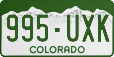 CO license plate 995UXK