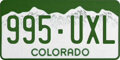 CO license plate 995UXL