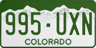 CO license plate 995UXN
