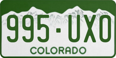 CO license plate 995UXO