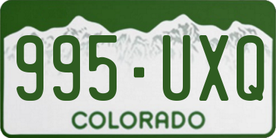 CO license plate 995UXQ