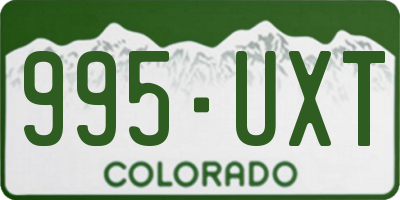 CO license plate 995UXT