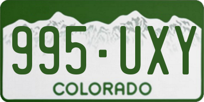 CO license plate 995UXY