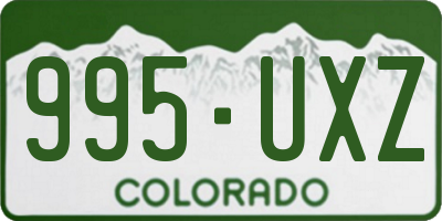 CO license plate 995UXZ