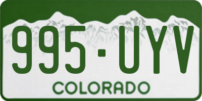 CO license plate 995UYV