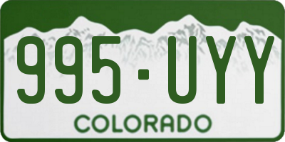 CO license plate 995UYY