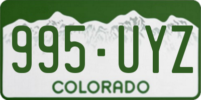 CO license plate 995UYZ