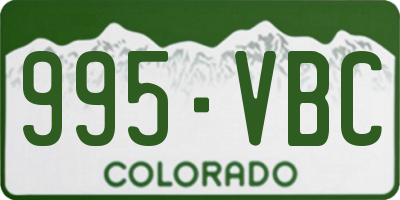 CO license plate 995VBC