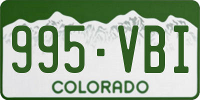 CO license plate 995VBI