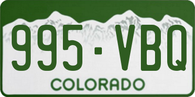 CO license plate 995VBQ