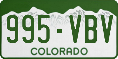 CO license plate 995VBV