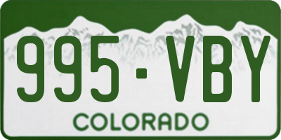 CO license plate 995VBY