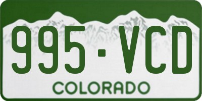 CO license plate 995VCD