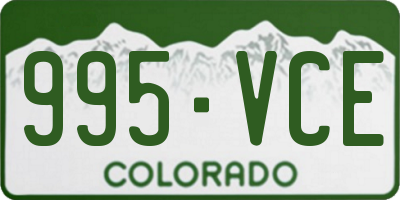 CO license plate 995VCE