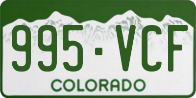 CO license plate 995VCF