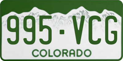 CO license plate 995VCG
