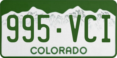 CO license plate 995VCI