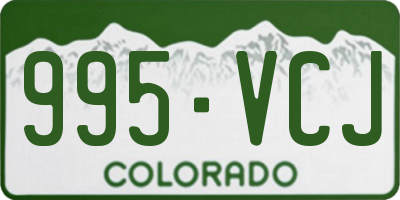 CO license plate 995VCJ