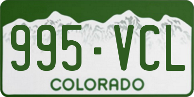 CO license plate 995VCL