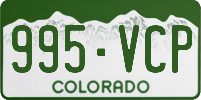 CO license plate 995VCP