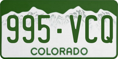 CO license plate 995VCQ
