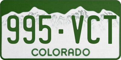 CO license plate 995VCT