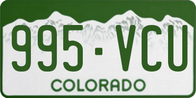 CO license plate 995VCU