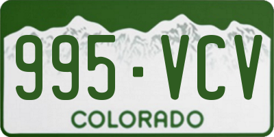 CO license plate 995VCV