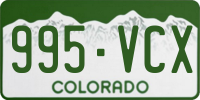 CO license plate 995VCX