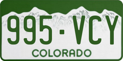 CO license plate 995VCY