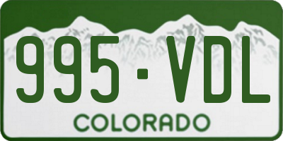 CO license plate 995VDL
