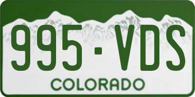 CO license plate 995VDS