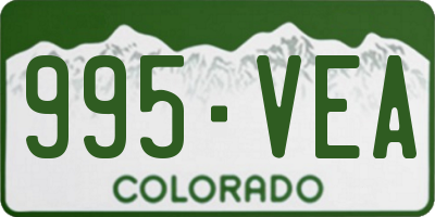 CO license plate 995VEA