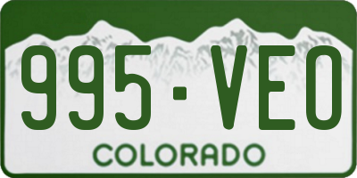CO license plate 995VEO
