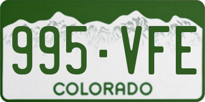 CO license plate 995VFE