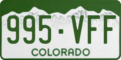 CO license plate 995VFF