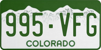 CO license plate 995VFG