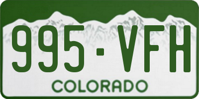 CO license plate 995VFH