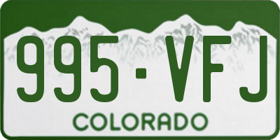 CO license plate 995VFJ