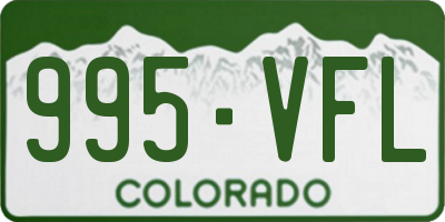 CO license plate 995VFL
