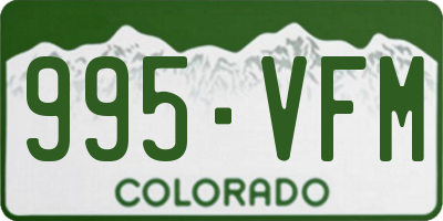 CO license plate 995VFM
