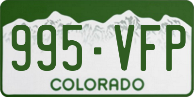CO license plate 995VFP