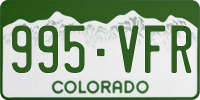CO license plate 995VFR