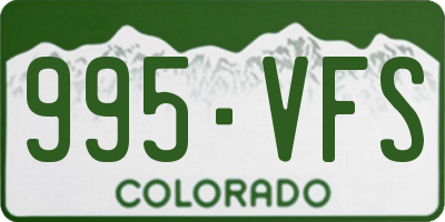 CO license plate 995VFS
