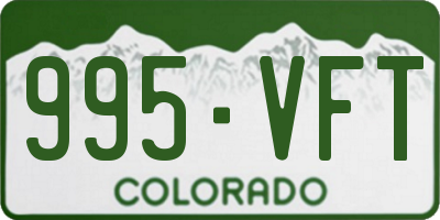 CO license plate 995VFT