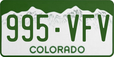 CO license plate 995VFV