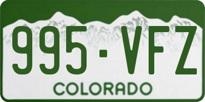 CO license plate 995VFZ