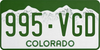 CO license plate 995VGD