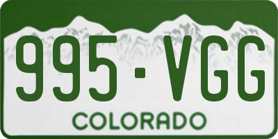 CO license plate 995VGG