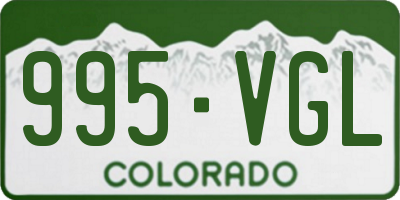 CO license plate 995VGL